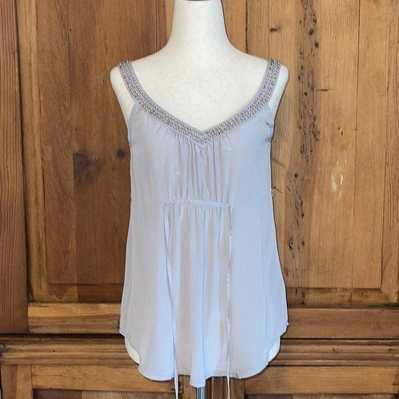 Ecote Urban Outfitters 💯 Silk grey Sleeveless Blouse Sz XS - Picture 5 of 16